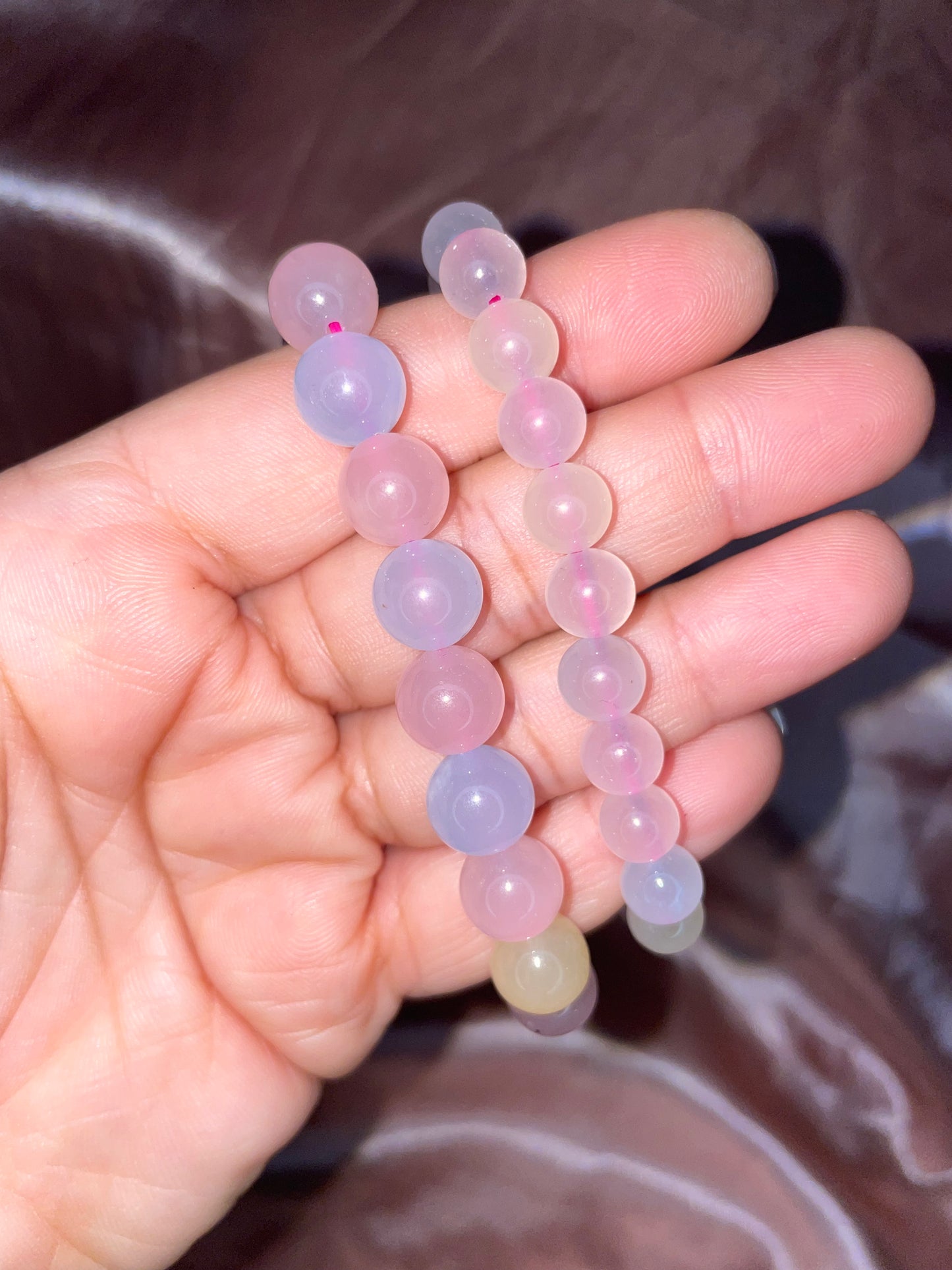 Rainbow Morganite (Synthetic) Bracelet