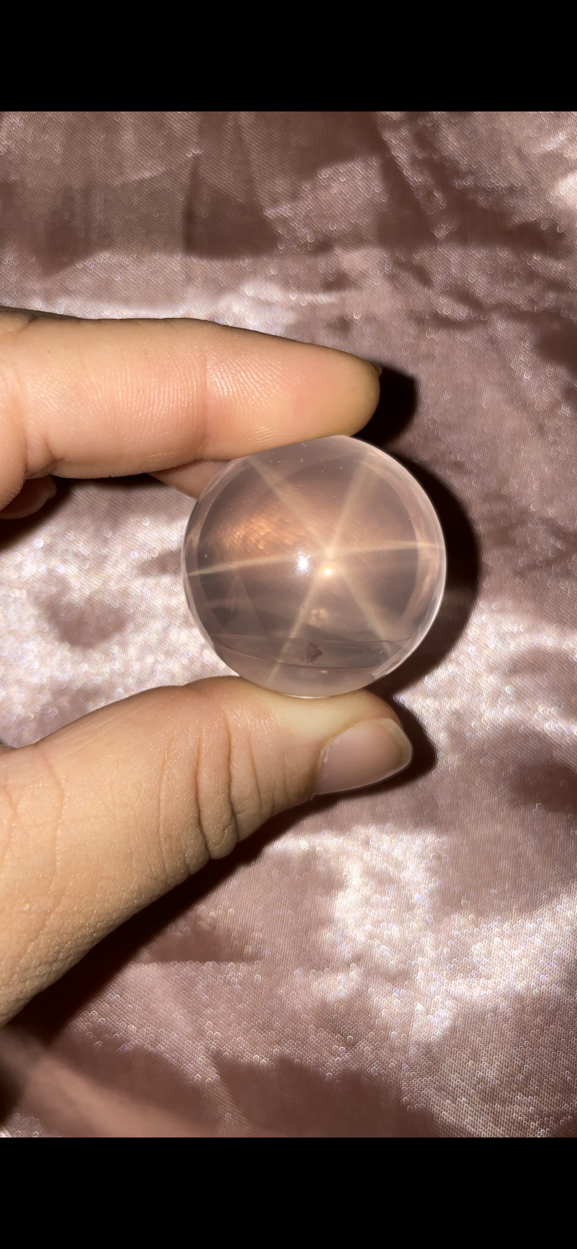 HQ Mozambique Rose Quartz, double stars