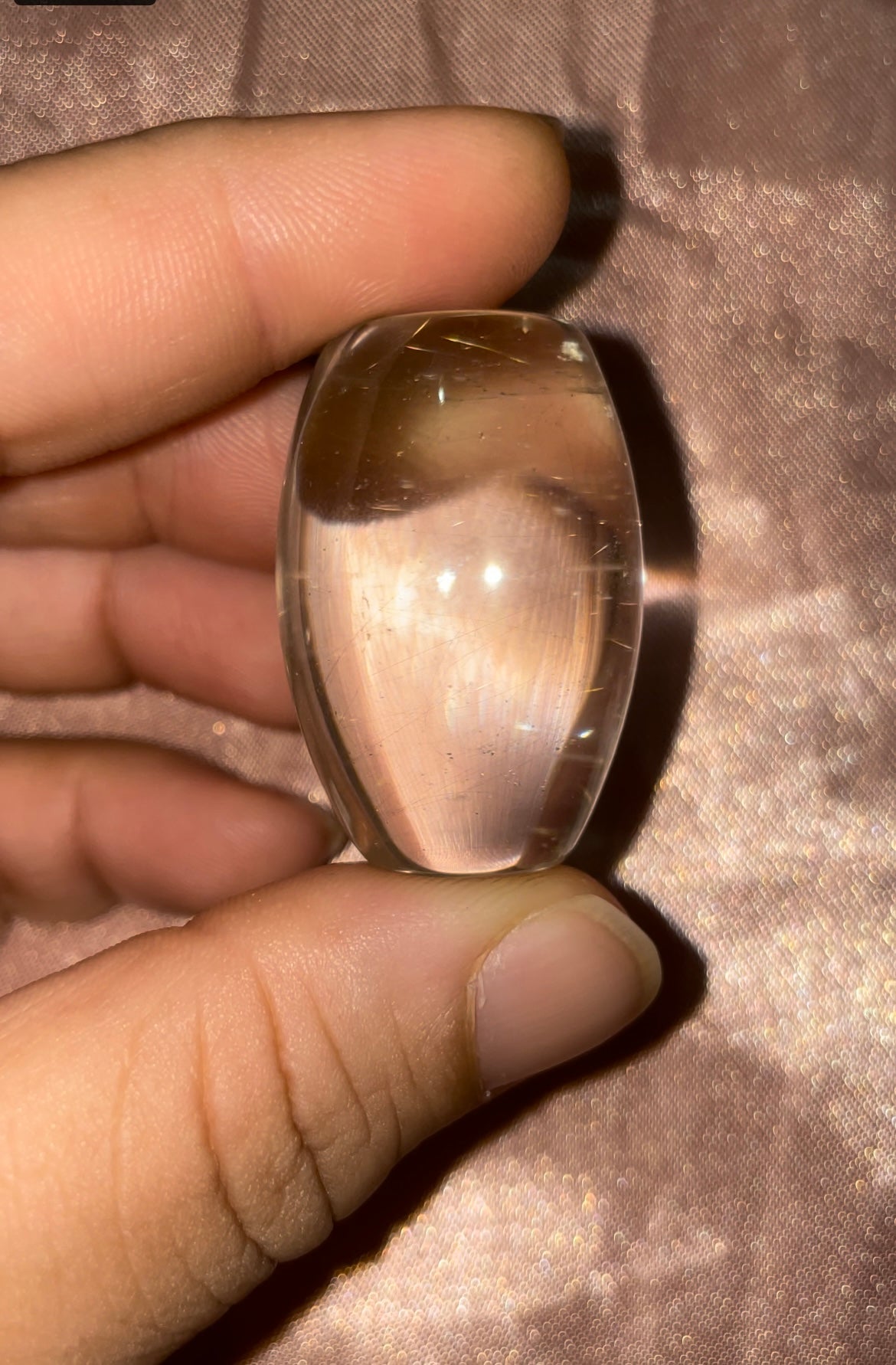 HQ golden rutilated, iron oxide included Brazilian Quartz shivas
