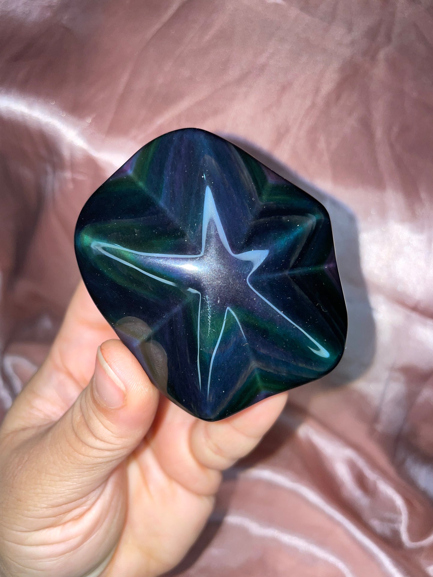 Rainbow Obsidian star free form