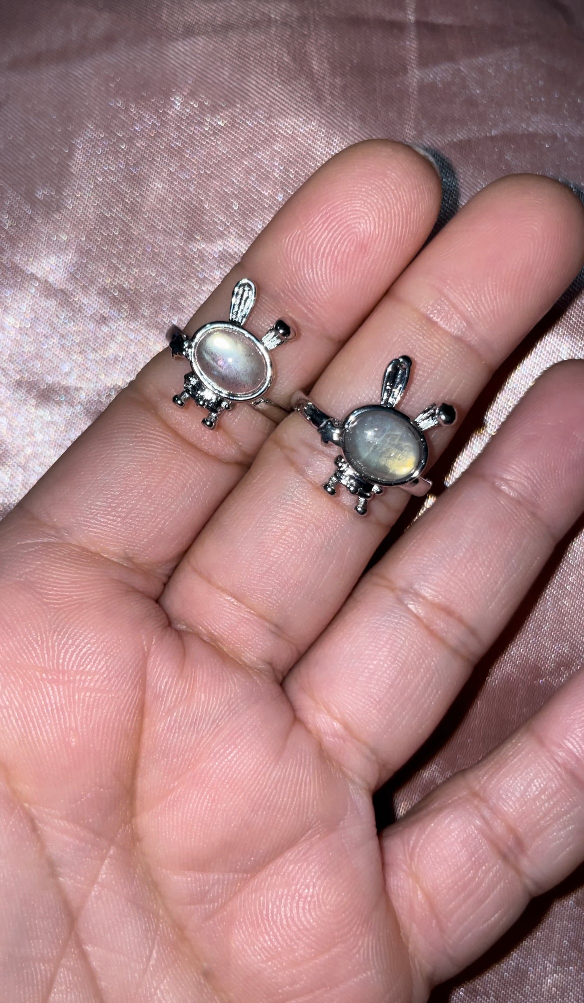 Super flashy Labradorite rings