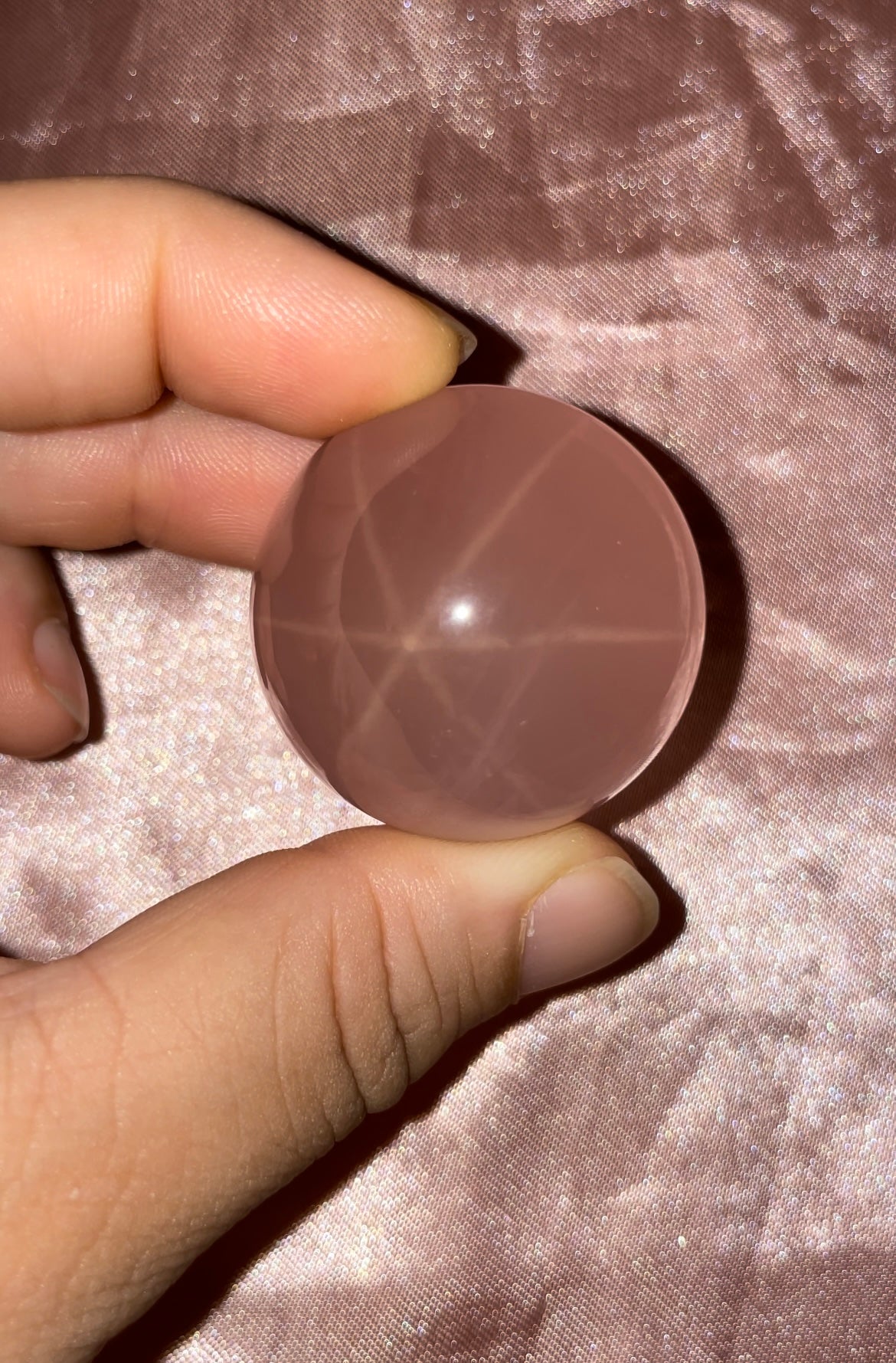 HQ Mozambique Rose Quartz, double stars